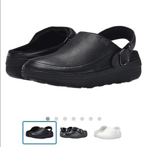 Fitflop women’s black leather clog size 7